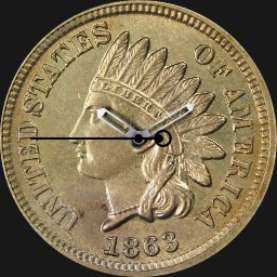 Cupronickel, USA, 1 Cent, 1863