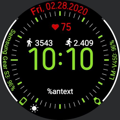 mmol/l V.2.0/EN Galaxy Watch Face Clearly arranged with xDrip integration  Copy