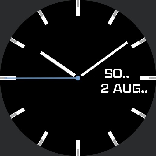 Samsung gear s3 classic Simple Black Analog Copy