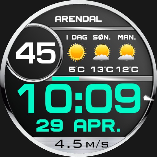 Digital weather watch