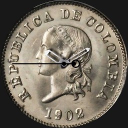 Cupronickel, 5 Centavos, Colombia, 1902