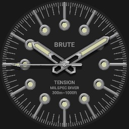 Brute TENSION Minimalistic Diver Military Field Watch