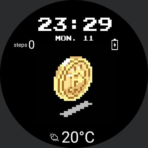 Rotating Bitcoin BTC