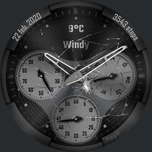 Black and White Broken Screen.