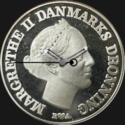 Silver, Margrethe II, 10 Kroner, Denmark,1986