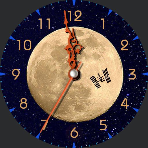 moon with ISS transit