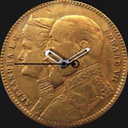 Brass, Edward VII and Alexandra, Britain, 1901