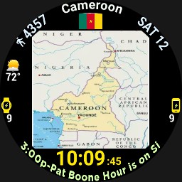 MAPS  of 180 COUNTRIES Each Hour -- Wear OS 6 Ready - Furmaniac