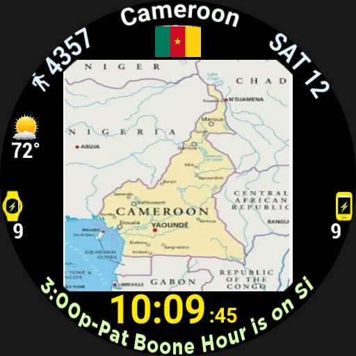 MAPS of 180 COUNTRIES Each Hour -- Wear OS 6 Ready - Furmaniac