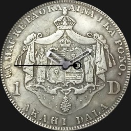 Silver, Kalakaua Dala, Hawaii, 1883
