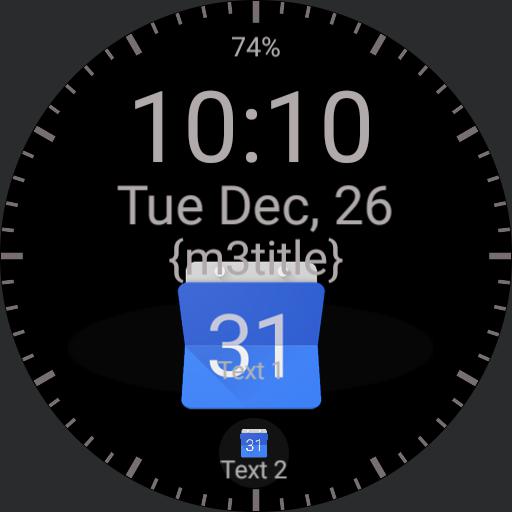 Clean Calendar/12h/complications
