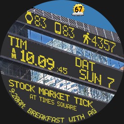 STOCK MARKET TICKER Tells the Time - WOS6