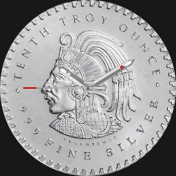 Silver, Aztec Calendar Medal, 2