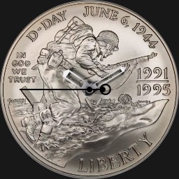 Silver, U.S. WWII Commemorative Dollar 
