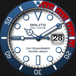 Brute DATEMARINER Day Date Diver Military Field Watch Dim