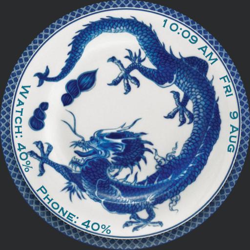 Blue Dragon Plate 