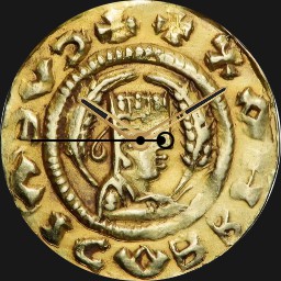 Gold, Axum, Caleb, Half Aureus, 520 CE 