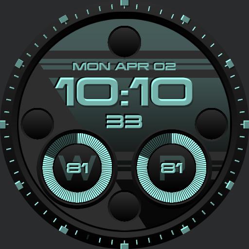 Sporty Stripe Digital I Multi-Screen Black