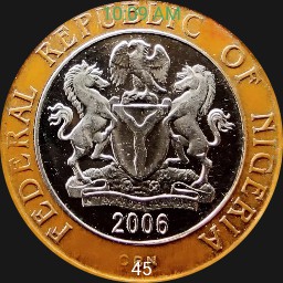 Bi-metallic, Nigeria, 2 Naira, 2006