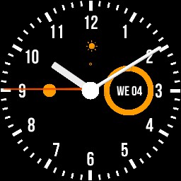 Braun Modern with Numerals Red