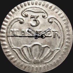 Billon, Switzerland, 3 Haller, c. 1849