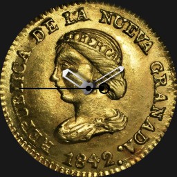Gold, Nueva Granada, Un Peso, 1842 