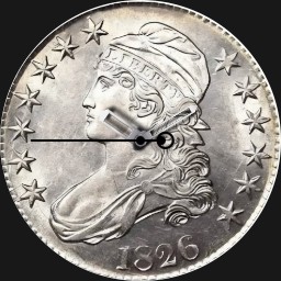 Silver, Lady Liberty, Half Dollar, USA, 1826