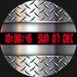 Brute VISOR Chrome Metallic Digital LCD Watch