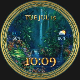 Tropical Waterfalls by Moonlight Copy