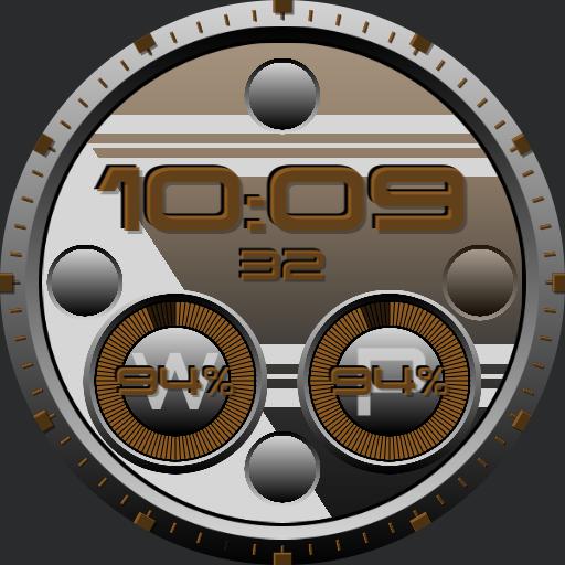 Sporty Stripe Digital Multi-Screen White