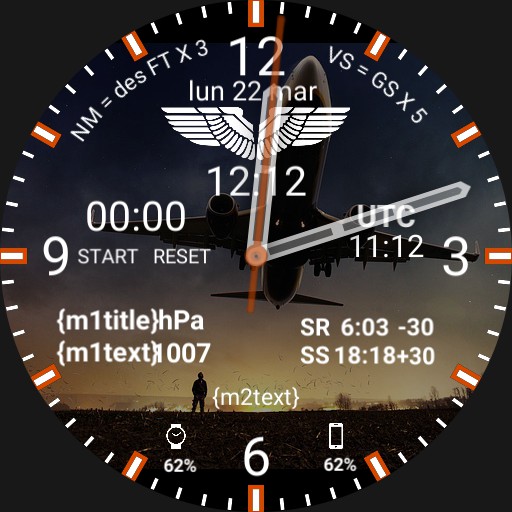 Aviation Pilot Watchface TAKEOFF