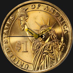 Cupronickel, USA, 1 Dollar, 2010