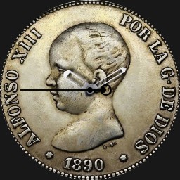 Silver, Alfonso XIII, Boy King, 5 Pesetas, 1890