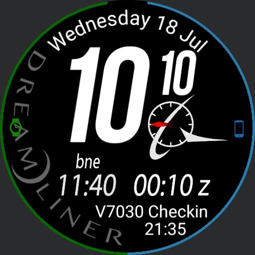 World time digital 24H with GMT, altimeter. Dreamliner ed. v2