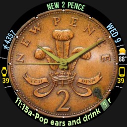 COINS of UK x 20 w/Watch Hands - Changes Each Minute - Wear OS 6 Ready - Furmaniac