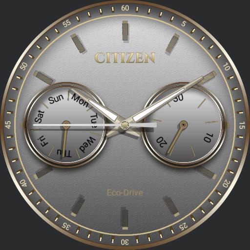 citizen watch eco drive white face