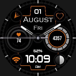 Black with Orange