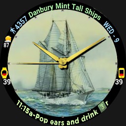 SHIPS on Dinner Plates - 12 each minute - w/Digital Time &/or Hands - Wear OS 6 Ready - Furmaniac