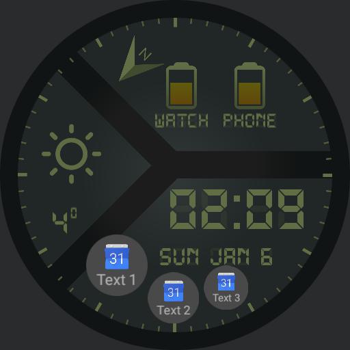 Digital Watch Face with All the Info you need