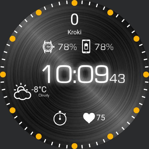 Czarno-Pomaranczowy Zegarek