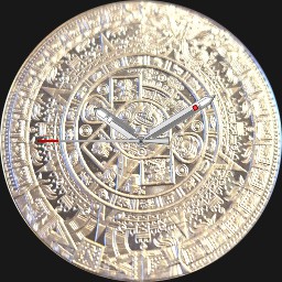 Silver, Aztec Calendar Medal