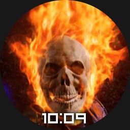 Animated Flaming Skull