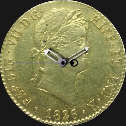 Gold, Spain, Ferdinand VII, 2 Escudos, 1826