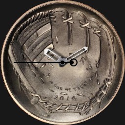 Cupronickel, Baseball Half Dollar, 2014