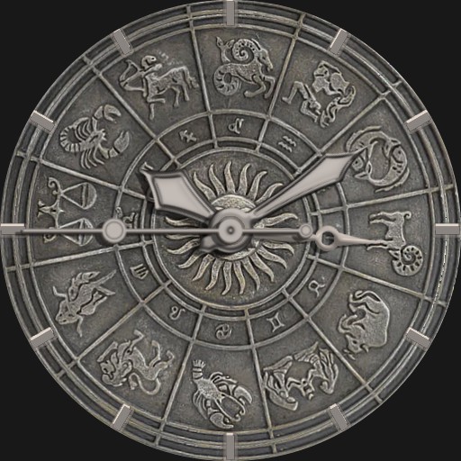 Brute Minimalistic Zodiac Calendar Wheel Interactive Watch