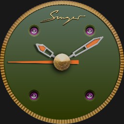 Singer Reimagined CABALLERO Empire Green Minimalistic Designer Watch