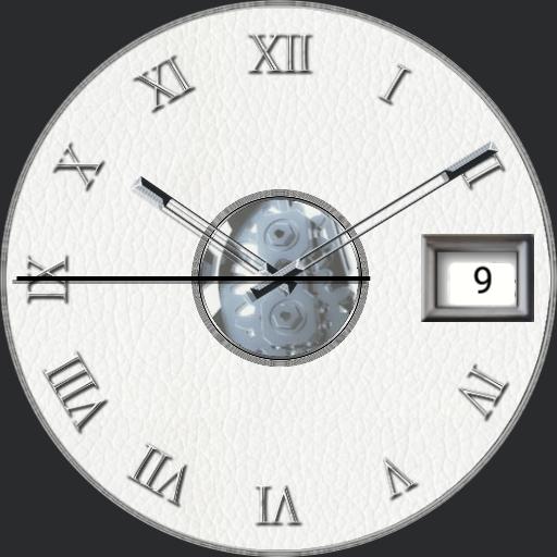 Virtual mechanical watch with GIF animation White ver