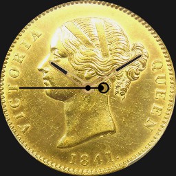 Gold, India, East India Co., 1 Mohur, 1841