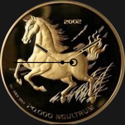 Gold, Bhutan, Year of the  Horse 10,000 NU, 2002