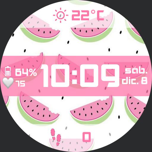 Pink Watermelon Watch Face